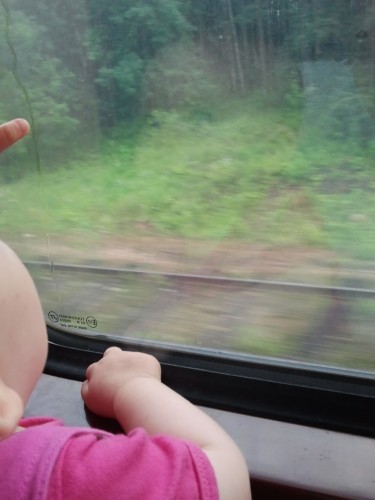 Lapsi junassa